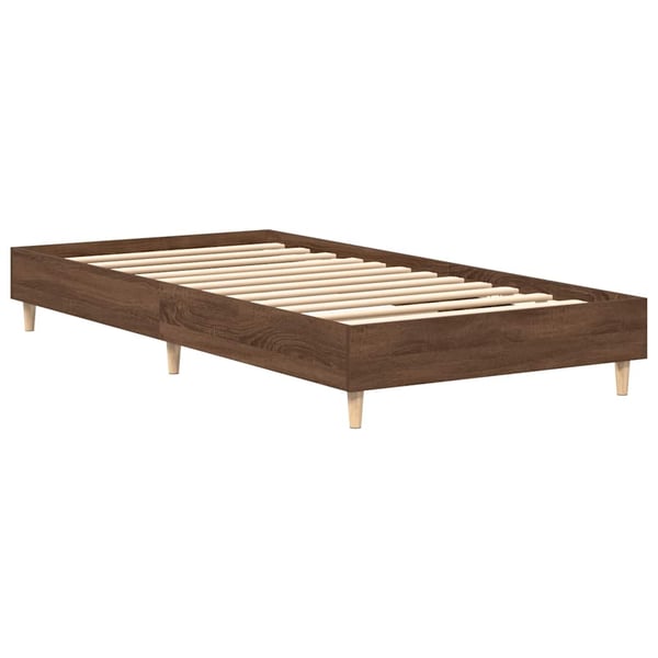 vidaXL Sengeramme uten madrass brun eik 90x200 cm konstruert tre