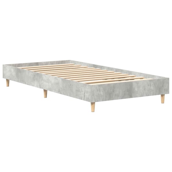 vidaXL Sengeramme uten madrass betonggrå 75x190 cm konstruert tre