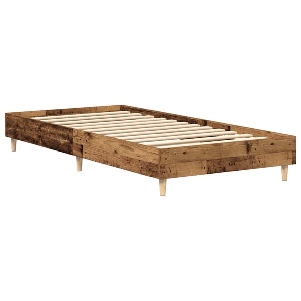 vidaXL sengestel uden madras 100x200 cm konstrueret træ antikt træ