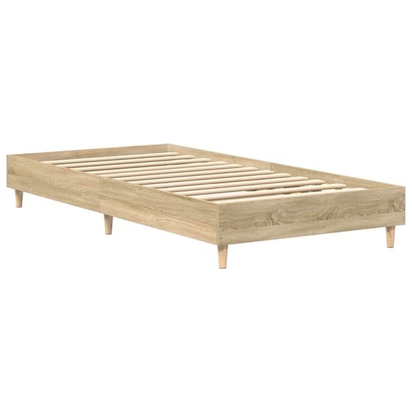 vidaXL Sengeramme uten madrass sonoma eik 100x200 cm konstruert tre