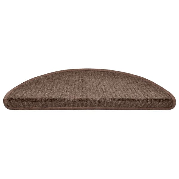 vidaXL Trappematter 30 stk 56x17x3 cm kaffebrune halvrund