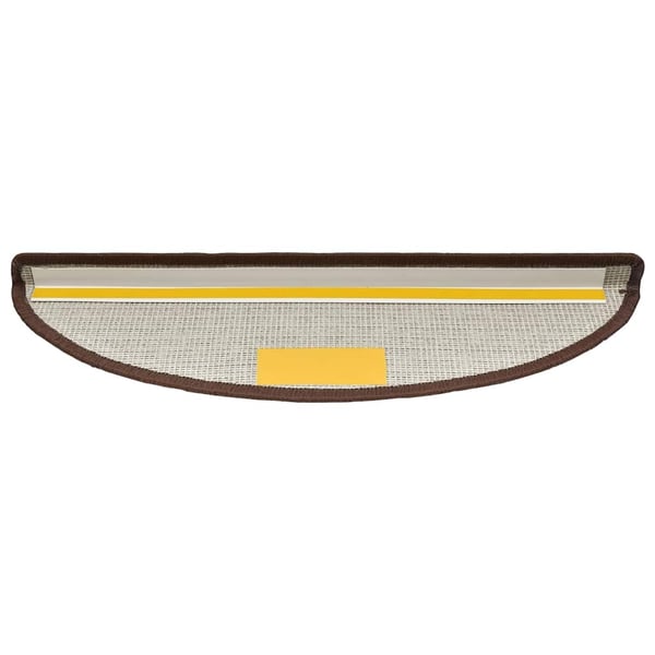vidaXL Trappematter 30 stk 56x17x3 cm kaffebrune halvrund