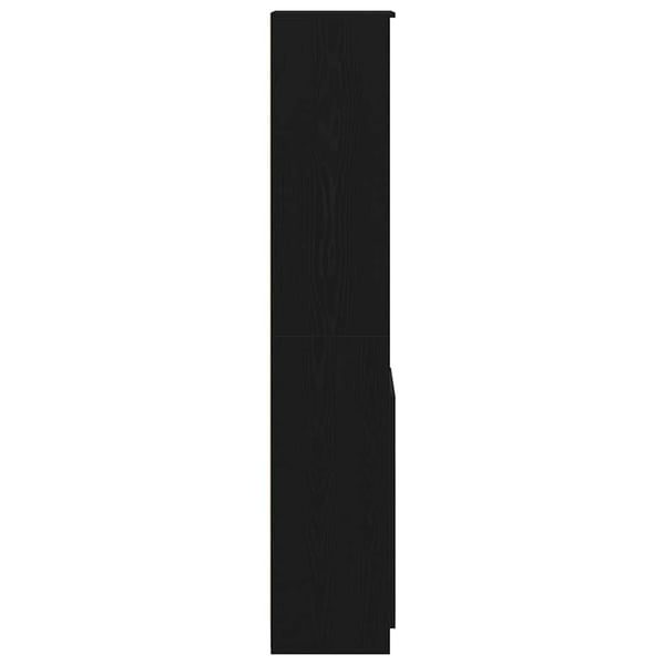 vidaXL højskab 37,5x35x180 cm konstrueret træ sort egetræsfarve