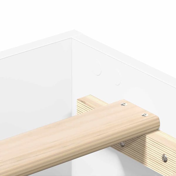 vidaXL Sengeramme uten madrass hvit 90x200 cm konstruert tre