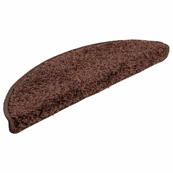 vidaXL Trappematter 30 stk 56x17x3 cm brune halvrund