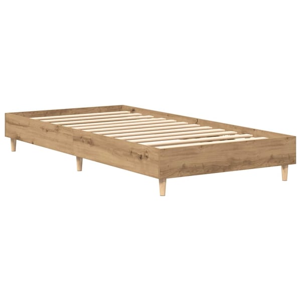 vidaXL Sengeramme uten madrass artisan eik 75x190 cm konstruert tre