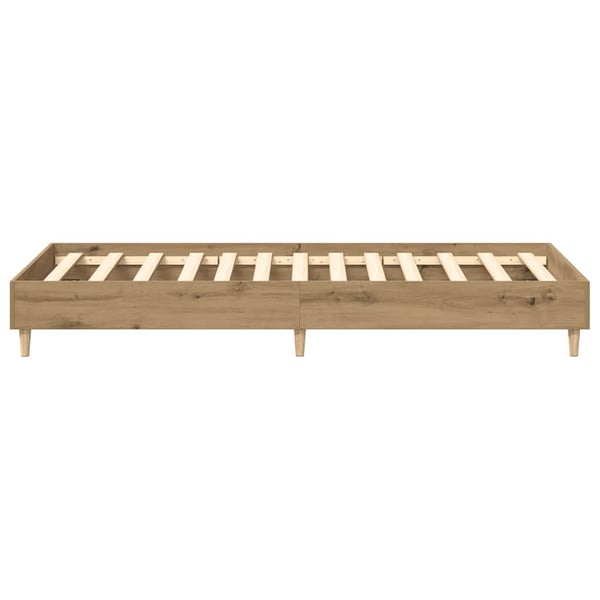 vidaXL Sengeramme uten madrass artisan eik 75x190 cm konstruert tre