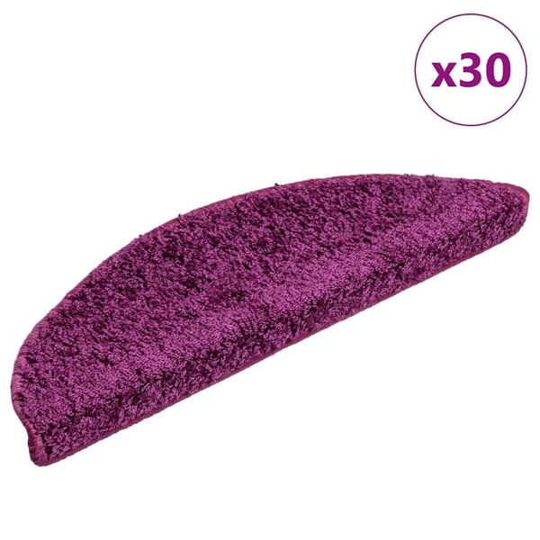 vidaXL Trappmattor 30 st violett 56x17x3 cm