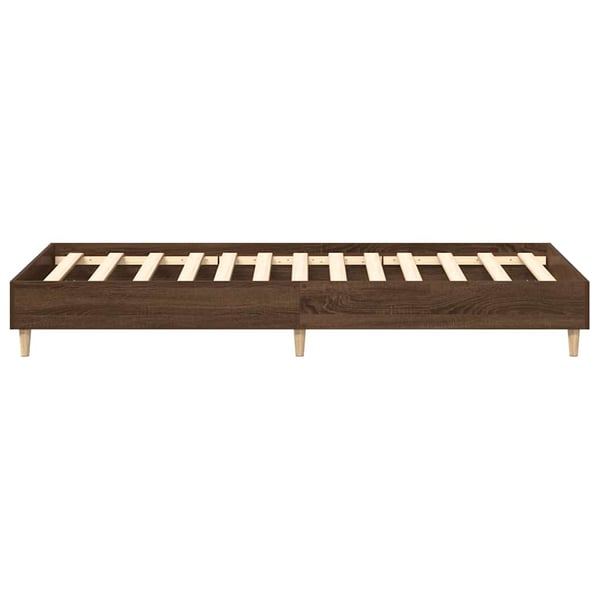 vidaXL Sengeramme uten madrass brun eik 100x200 cm konstruert tre