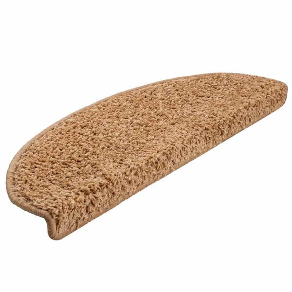 vidaXL Trappematter 30 stk 65x21x4 cm beige halvrund store