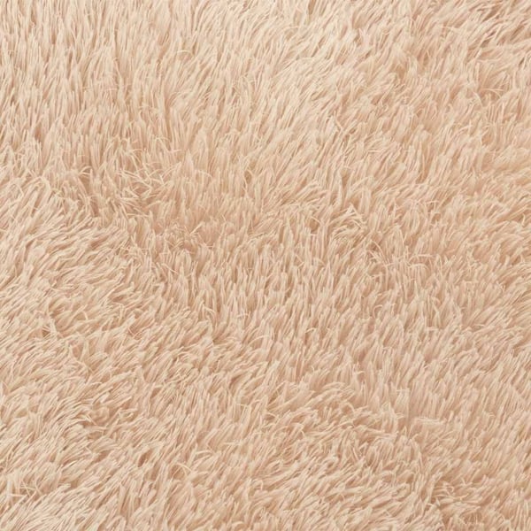 vidaXL Flossteppe med lang luv NAVARRA beige 160x160 cm polyester