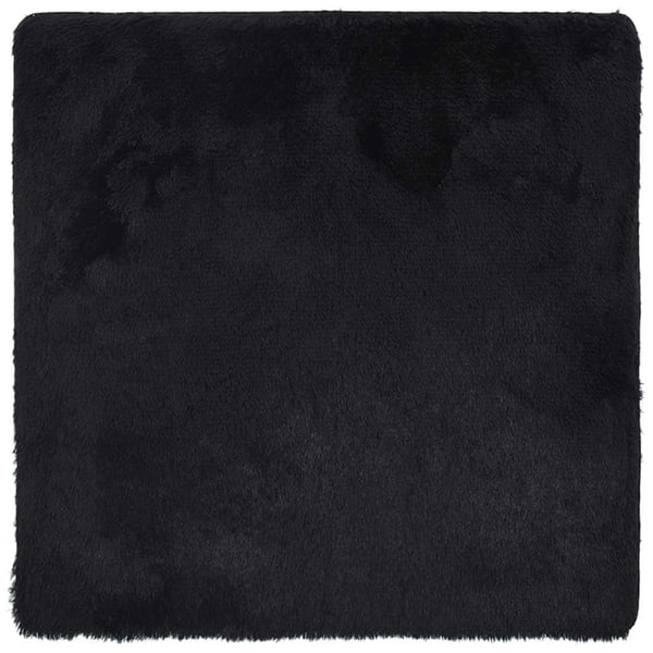 vidaXL shaggy gulvtæppe NAVARRA 160x160 cm høje luv polyester sort