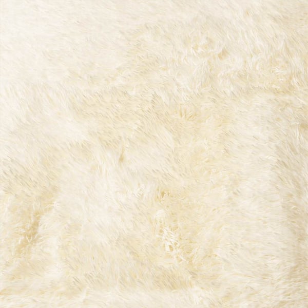 vidaXL Flossteppe med lang luv NAVARRA krem 200x200 cm polyester