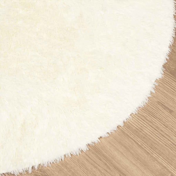 vidaXL Flossteppe med lang luv NAVARRA krem 200x200 cm polyester
