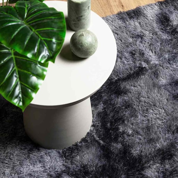vidaXL Flossteppe med lang luv NAVARRA mørkegrå 240x240 cm polyester