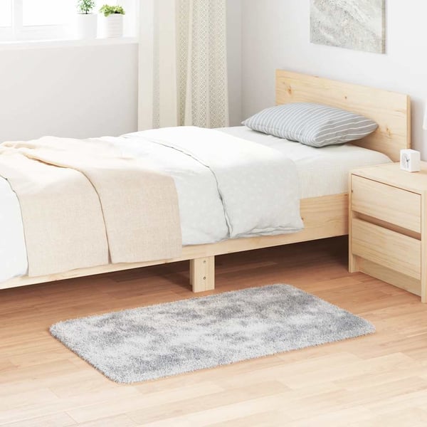 vidaXL Flossteppe med lang luv NAVARRA lysegrå 60x100 cm polyester