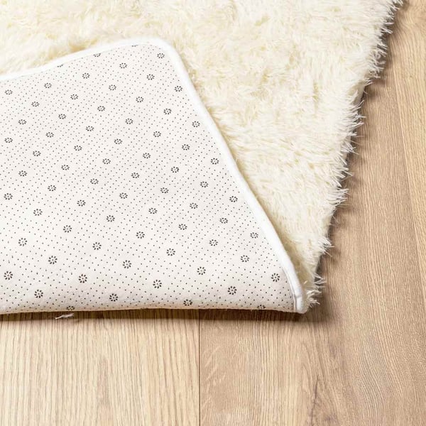 vidaXL Flossteppe med lang luv NAVARRA krem 120x120 cm polyester