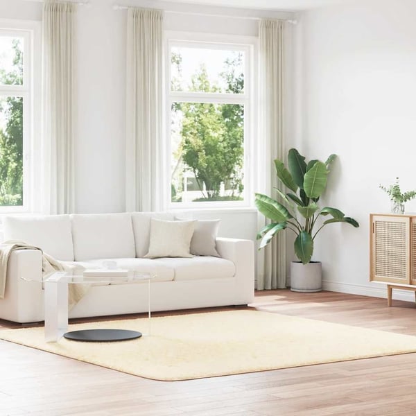 vidaXL Flossteppe med lang luv NAVARRA krem 240x240 cm polyester