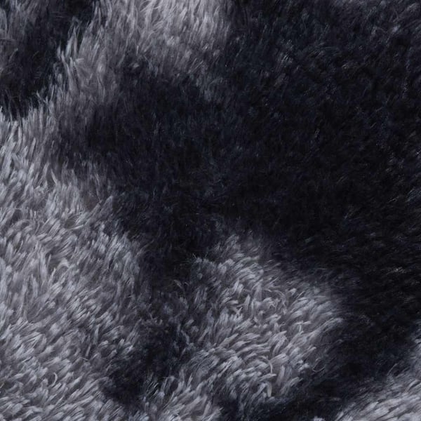 vidaXL Flossteppe med lang luv NAVARRA mørkegrå 160x160 cm polyester
