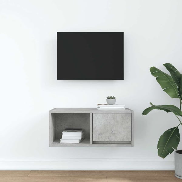 vidaXL TV-benk betonggrå 60x31x25,5 cm konstruert tre