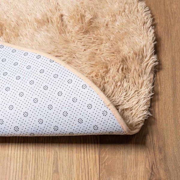 vidaXL Flossteppe med lang luv NAVARRA beige 100x100 cm polyester