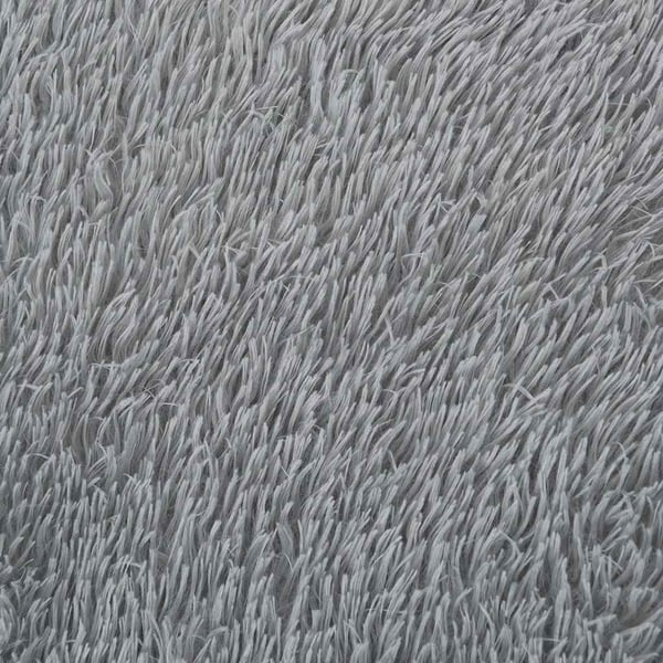vidaXL Flossteppe med lang luv NAVARRA sølvgrå 200x290 cm polyester