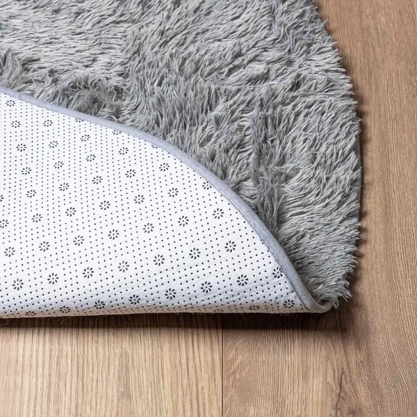 vidaXL Flossteppe med lang luv NAVARRA sølvgrå 300x200 cm polyester