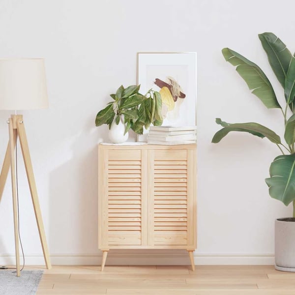 vidaXL skabslåger 2 stk. 61,5x29,5 cm lameldesign massivt fyrretræ