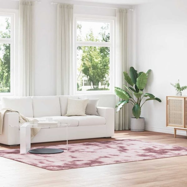 vidaXL Flossteppe med lang luv NAVARRA støvet rosa 200x290cm polyester