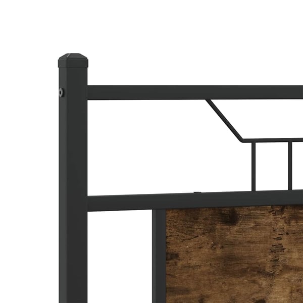 vidaXL Sengeramme uten madrass røkt eik 150x200 cm konstruert tre