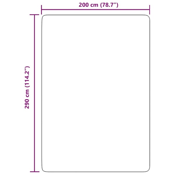 vidaXL Flossteppe med lang luv NAVARRA svart 200x290 cm polyester