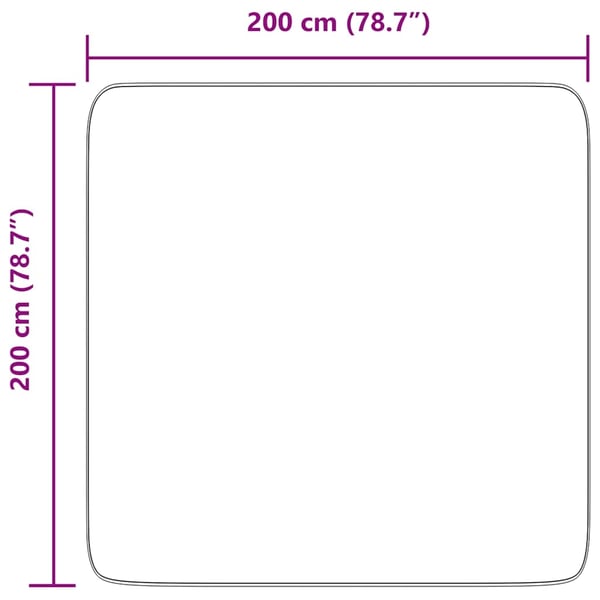 vidaXL Flossteppe med lang luv NAVARRA marine 200x200 cm polyester