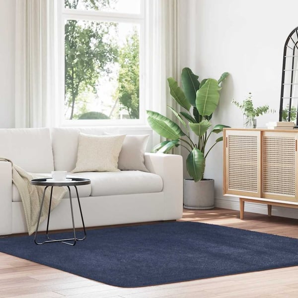 vidaXL Flossteppe med lang luv NAVARRA marine 200x200 cm polyester