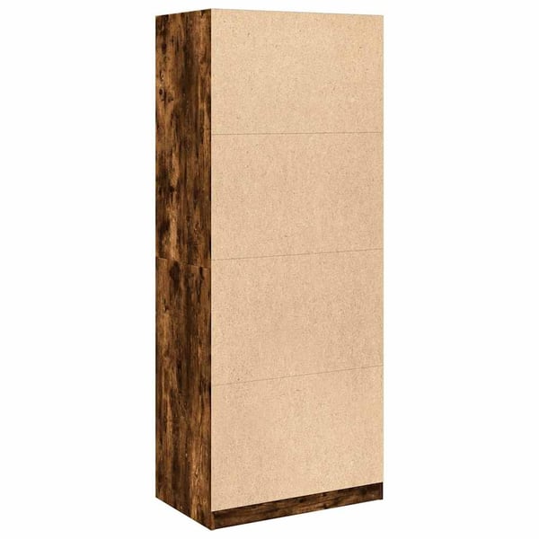 vidaXL Garderobe røkt eik 80x50x200 cm konstruert tre