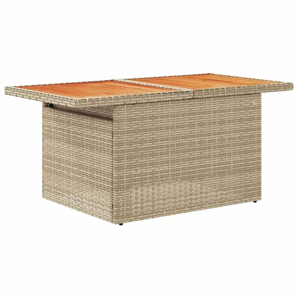 vidaXL sofasæt til haven 7 dele med hynder polyrattan akacietræ beige