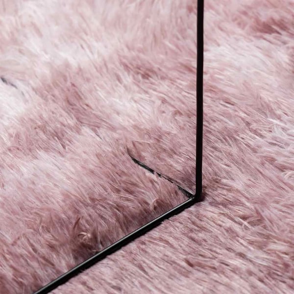 vidaXL Flossteppe med lang luv NAVARRA støvet rosa 160x160cm polyester
