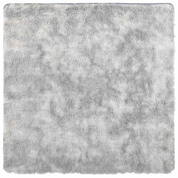 vidaXL shaggy gulvtæppe NAVARRA 120x120 cm høje luv polyester lysegrå