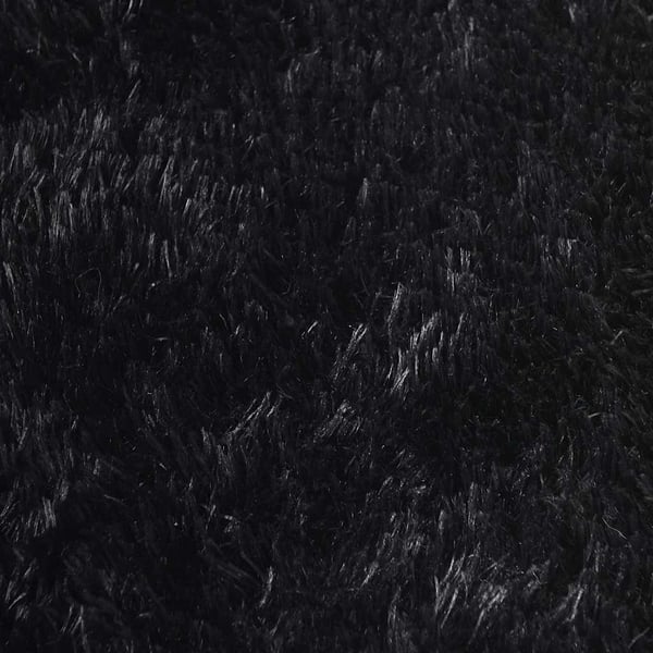vidaXL Flossteppe med lang luv NAVARRA svart 120x170 cm polyester