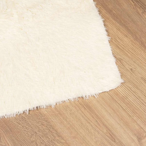 vidaXL Flossteppe med lang luv NAVARRA krem 200x290 cm polyester