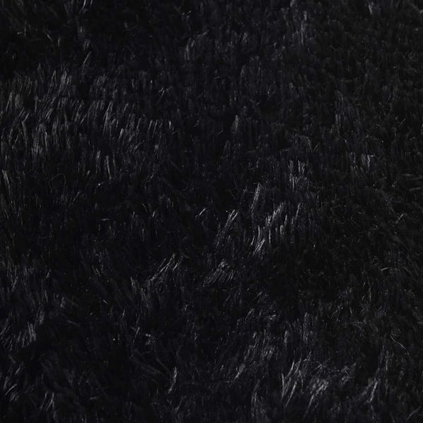 vidaXL Flossteppe med lang luv NAVARRA svart 300x200 cm polyester