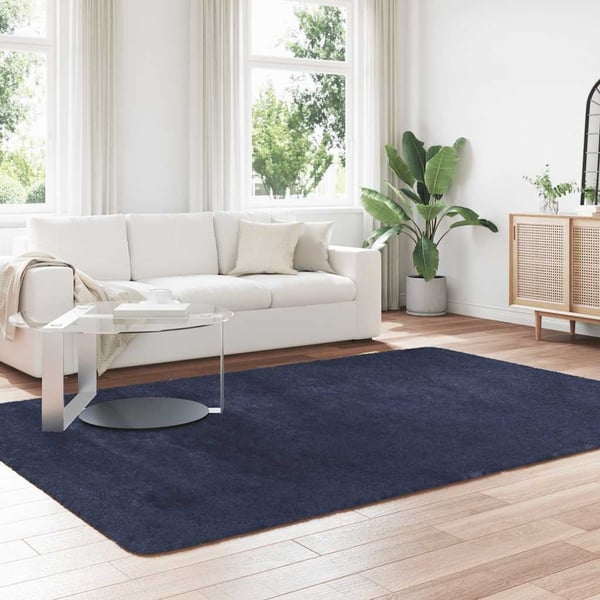 vidaXL Flossteppe med lang luv NAVARRA marine 200x290 cm polyester