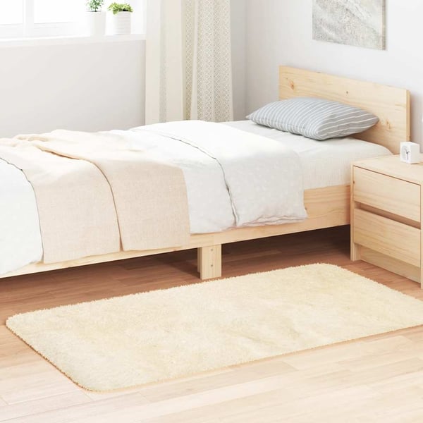 vidaXL Flossteppe med lang luv NAVARRA krem 80x150 cm polyester