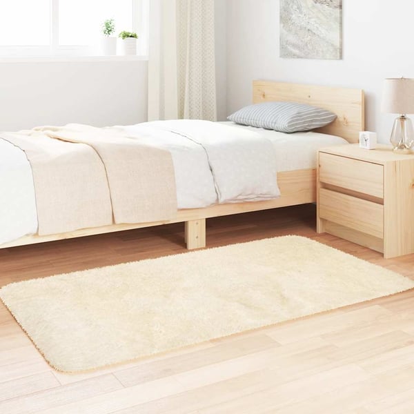 vidaXL Flossteppe med lang luv NAVARRA krem 80x150 cm polyester