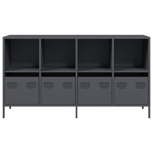 vidaXL Skjenk antrasitt 135x39x73,5 cm kaldvalset stål