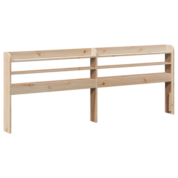 vidaXL Sengeramme med hodegavl 200x200 cm heltre furu