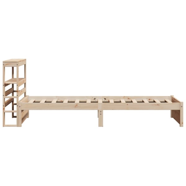 vidaXL Sengeramme med hodegavl 75x190 cm heltre furu