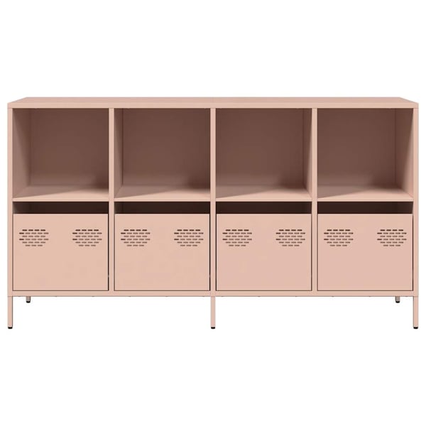 vidaXL Skjenk rosa 135x39x73,5 cm kaldvalset stål