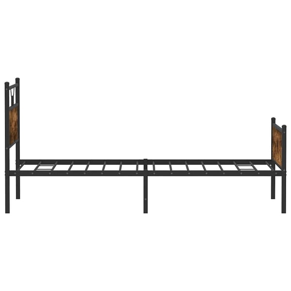 vidaXL Sengeramme uten madrass røkt eik 100x190 cm konstruert tre