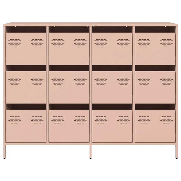 vidaXL Skjenk rosa 135x39x103,5 cm kaldvalset stål