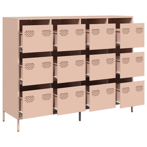 vidaXL Skjenk rosa 135x39x103,5 cm kaldvalset stål